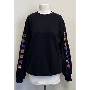Barney's New York X Greg Yuna Black Crewneck Multicolored Graphic Sweatshirt L